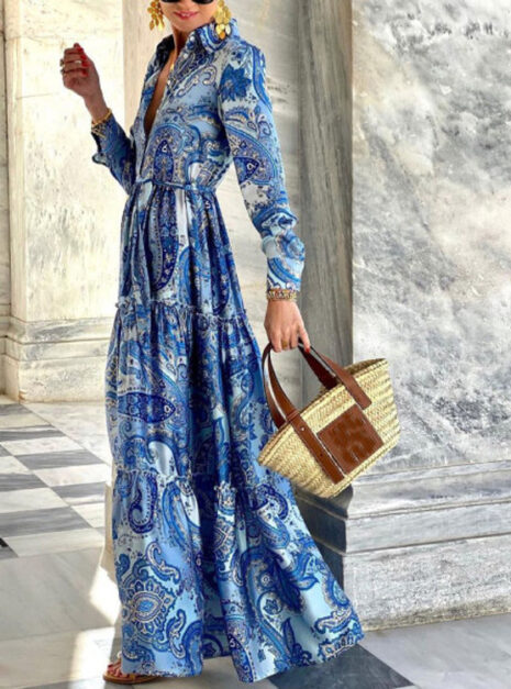 Blue long dress