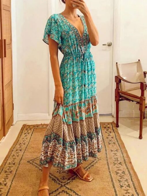 Green Long Dress (2)