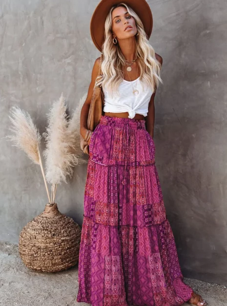 boho rock maxi