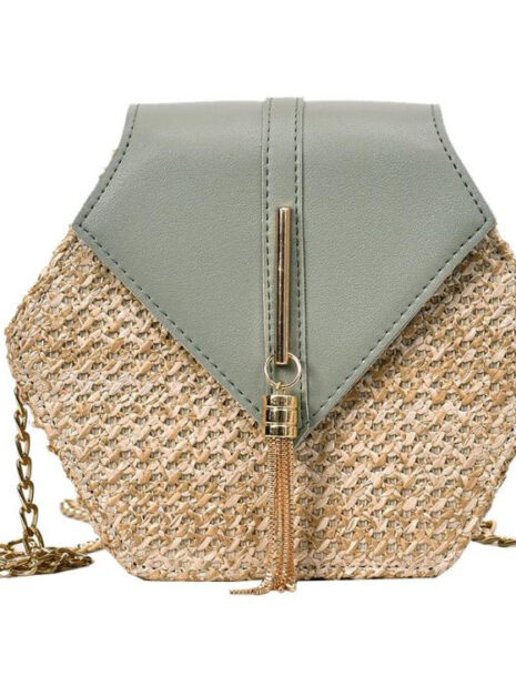 Sac-Bandouliere-Femme-En-Paille-Vert-1