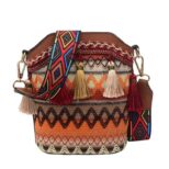sac boheme tissu pompon