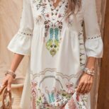 Beige Short Dress