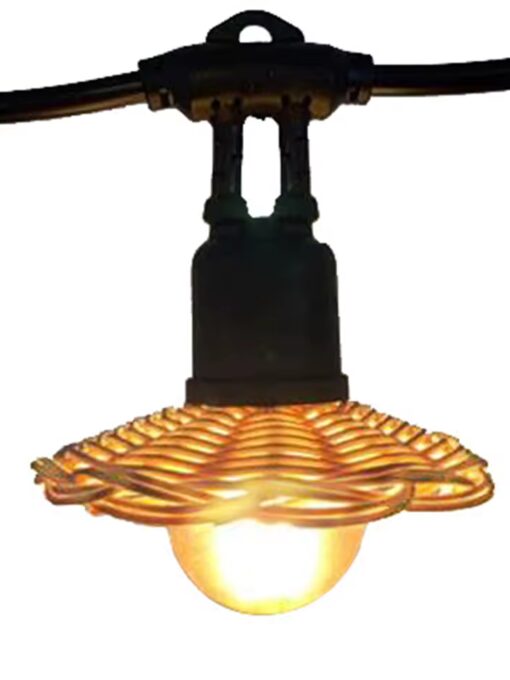Mini paralume in rattan naturale D10 cm