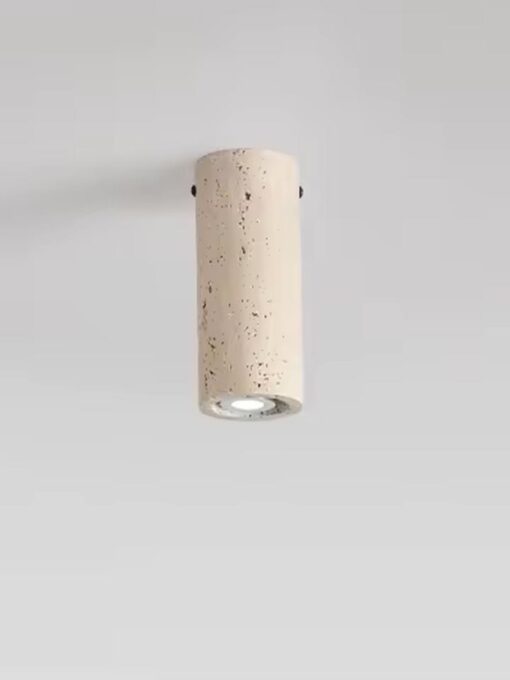 Cilindro per plafoniera in travertino naturale (piccolo) D6,5 cm
