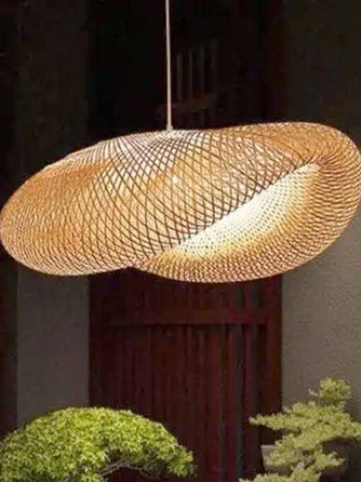 Lampada a sospensione in rattan Rolin