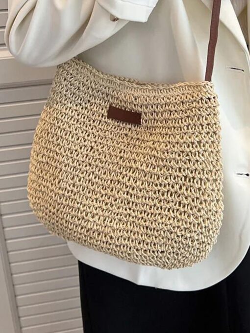 Borsa in paglia con tracolla Lajah