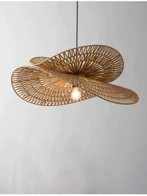 Lampada a sospensione in rattan di design D60 cm
