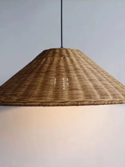 Lampada a sospensione in rattan naturale D40 cm